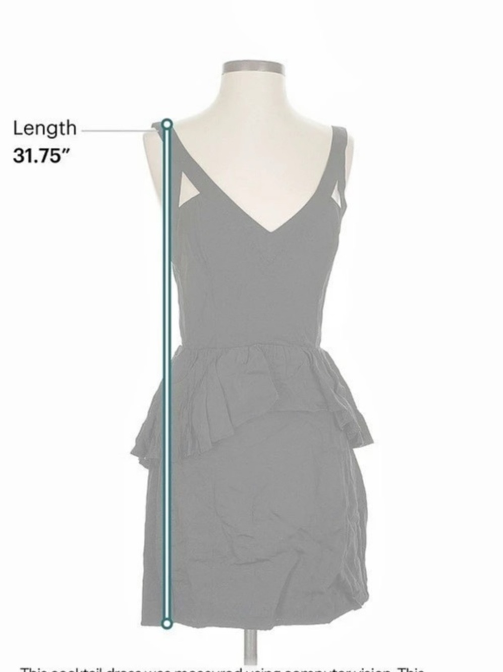 Sexy Black Peplum Mini Dress Size Small Medium, Keepsake, Like New - Picture 9 of 11